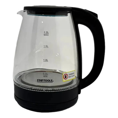 Chaleira Elétrica De Vidro 1000w 2 Litros Aquecimento Rápido Preto 127v em Oferta na Shopee