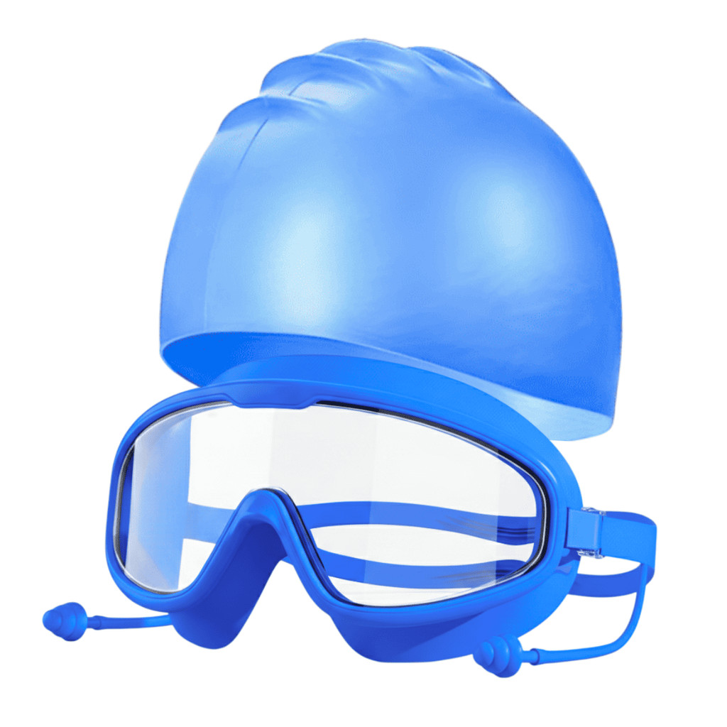 Kit Mergulho Infantil Profissional Óculos Ajustável + Touca