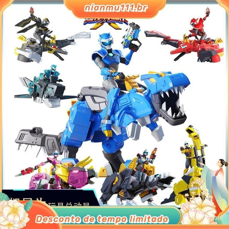 Mini Robô Dinossauro de Brinquedo para Crianças, Figura Móvel Transformável, Presente de Brinquedo