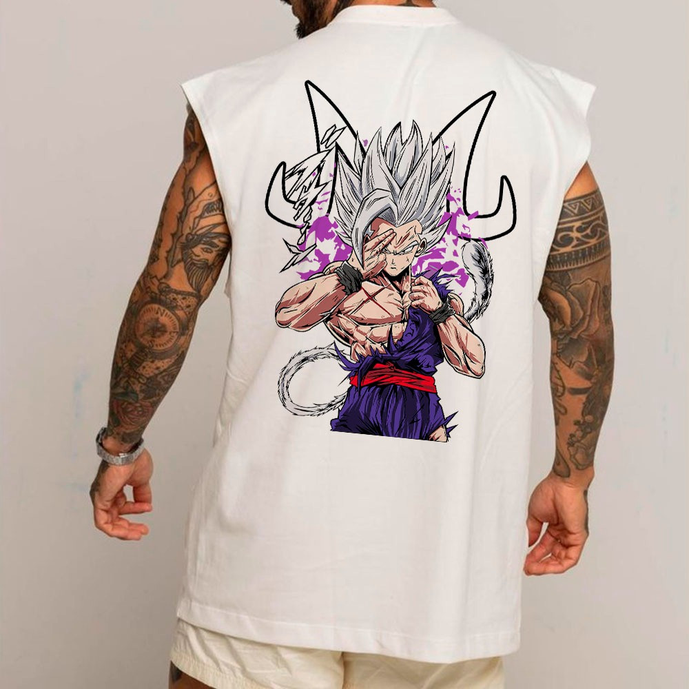 Camiseta Regata Longa Oversized Gohan Super Deus Dragon Geek