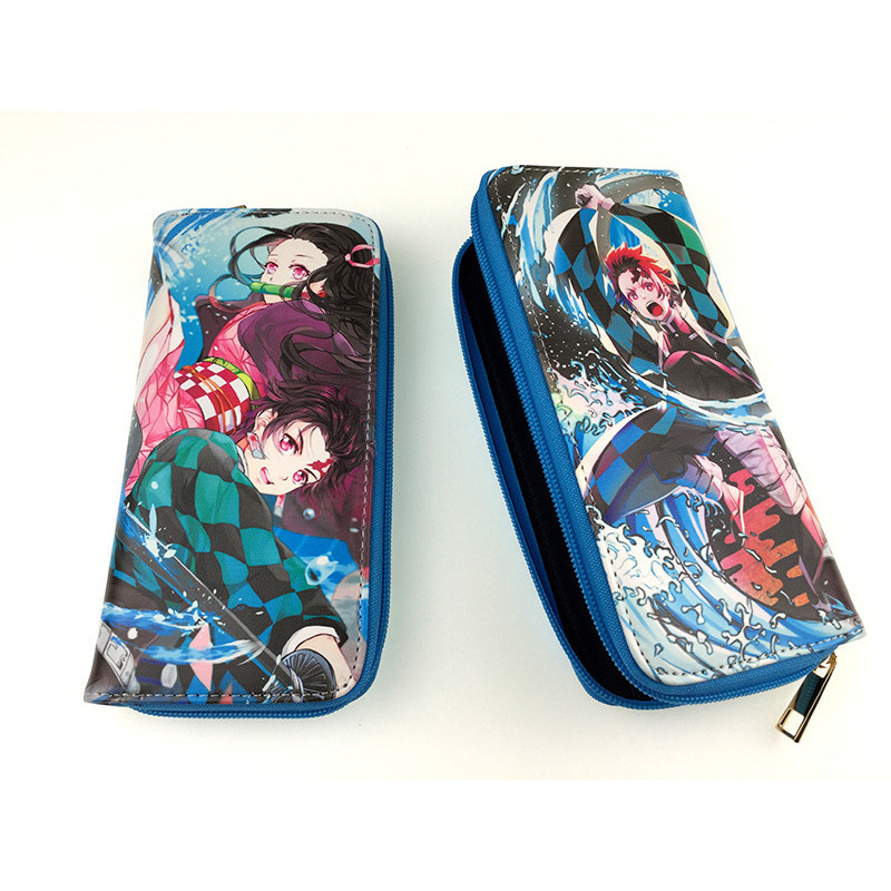 Carteira masculina KUDK Carteira longa Marshmallow Demon Slayer