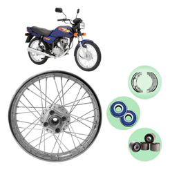 Roda Traseira Titan 125 1995/1999 Today ML Montada Alinhada Raio 4mm