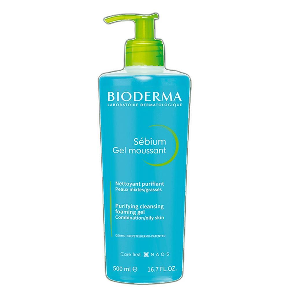 Bioderma Sébium Gel Moussant Gel de Limpeza Antioleosidade de Alta Tolerância 500ml