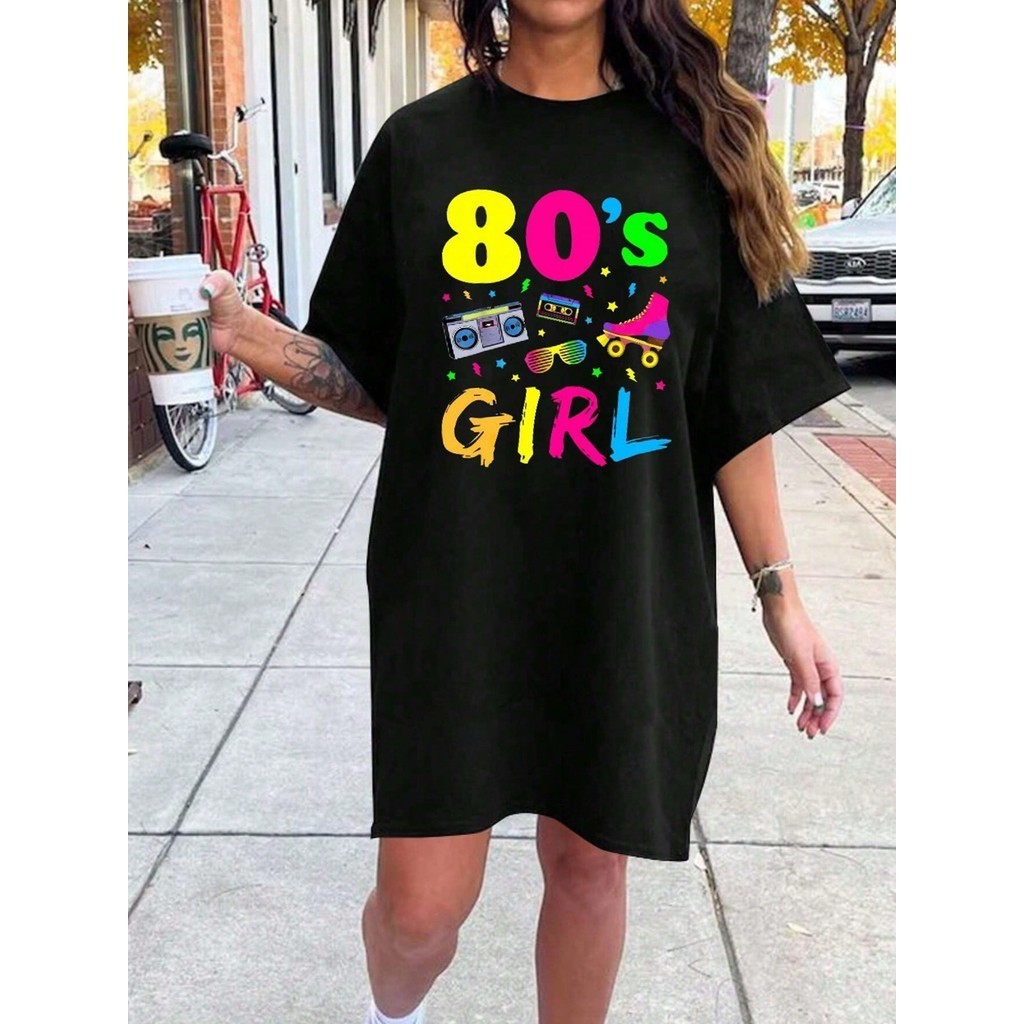 Camiseta Camiseta  Casual De Manga Curta Com Gola Redonda E Estampa  Letras ENVIO IMEDIATO LANÇAMENTO TOP P AO PLUS SIZE