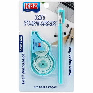 Kit Fundesk Kaz Caneta + Corretivo Em Fita em Oferta na Shopee
