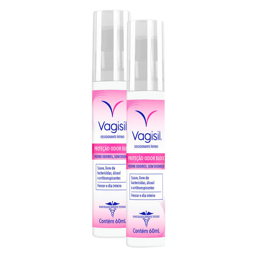 Kit 2 Vagisil Desodorante Íntimo Spray 60ml em Oferta na Shopee