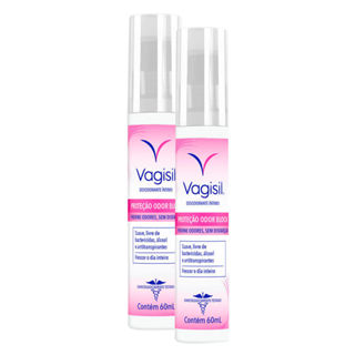 Kit 2 Vagisil Desodorante Íntimo Spray 60ml em Oferta na Shopee