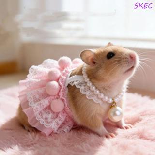 Saia De Renda Para Hamster SKEC , Lindo Colete Pequeno Feito À Mão Animais De Estimação , Confortável Com Colar De Pérol em Oferta na Shopee
