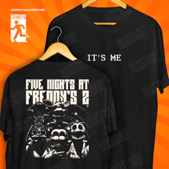 Camisa Five Nights At Freddy's 2 Frente Verso It's Me Fnaf Blusa Jogo Game Terror Camiseta 100% Algodão