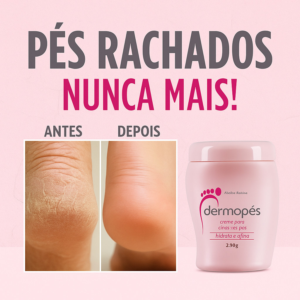 Creme Para os Pés Afina e Hidrata Dermopés Abelha Rainha 230g