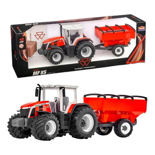Trator Massey Ferguson Mf8s Com Carreta Graneleira - Usual