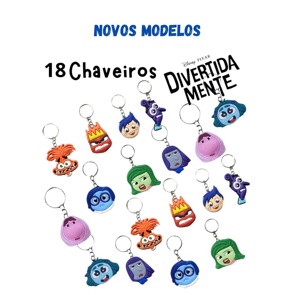 18 Chaveiros Divertidamente emoçoes filme papelaria presente lembrancinha de aniversario barato natal