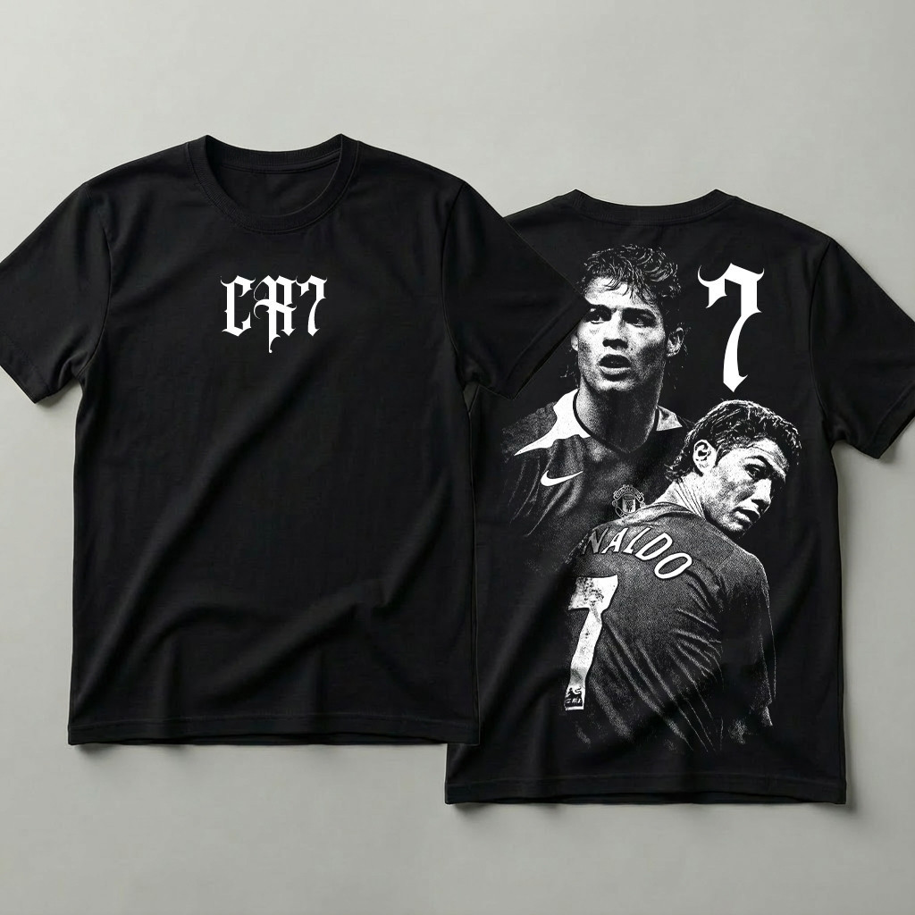 Camiseta 100% Algodão Estampa Futebol Cristiano Ronaldo CR7