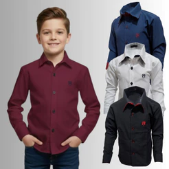 Camisa Infantil Social Manga Longa - Elegância e Conforto