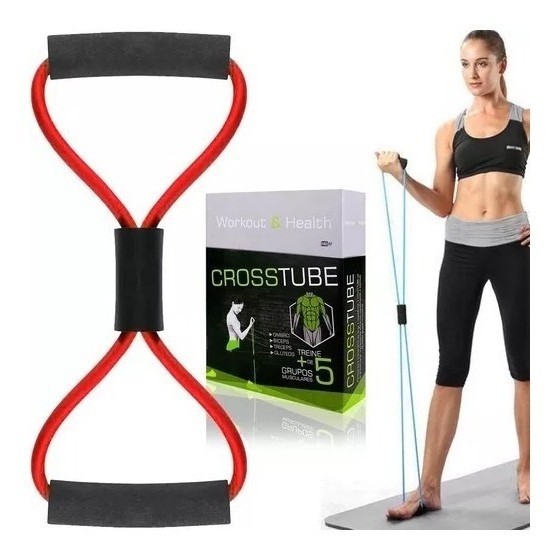 Extensor Elastico Vertical Exercicios Treino em Casa Academia Funcional Cross Tube Tonificador Muscular 7kg