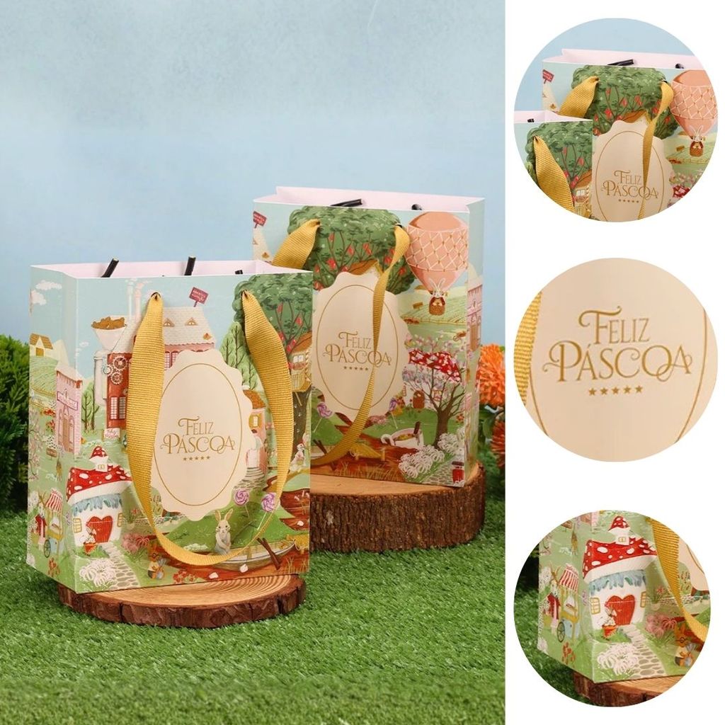 10 SACOLA PÁSCOA MINI 16X13X7CM VILA ENCANTADA 5718 ( PASCOA JANGO 2026 ) em Oferta na Shopee