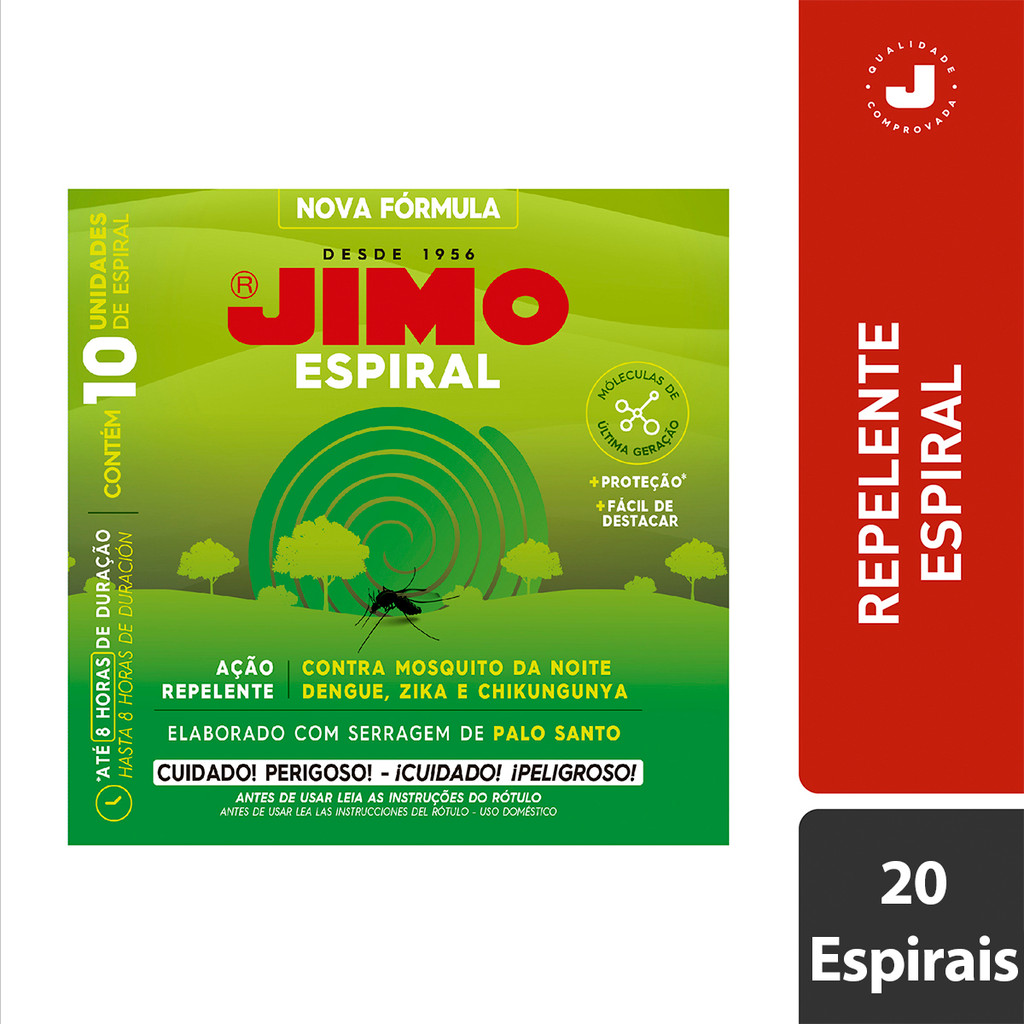 Jimo Espiral Repelente Serragem De Palo Santo 20 Unidades Duração 8 Horas
