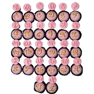 Carimbo Letras Cursivas Alfabeto Alice para Brigadeiro, Doce, Docinhos, Confeitaria - 1 Peça em Oferta na Shopee