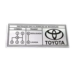 Placa De Painel 04 Marchas Toyota Bandeirante