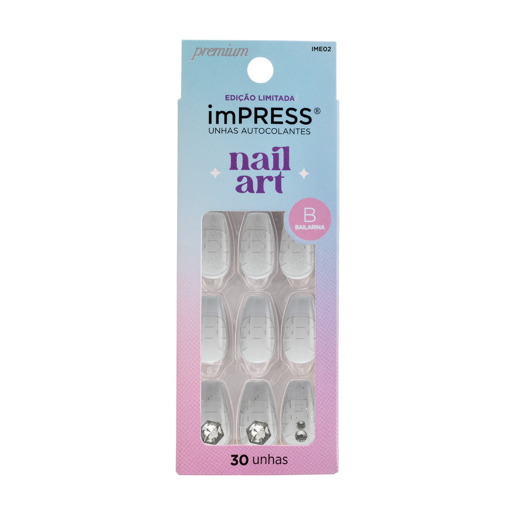 Unha Postiça ImPress Nail Art Legacy - Kiss New York em Oferta na Shopee