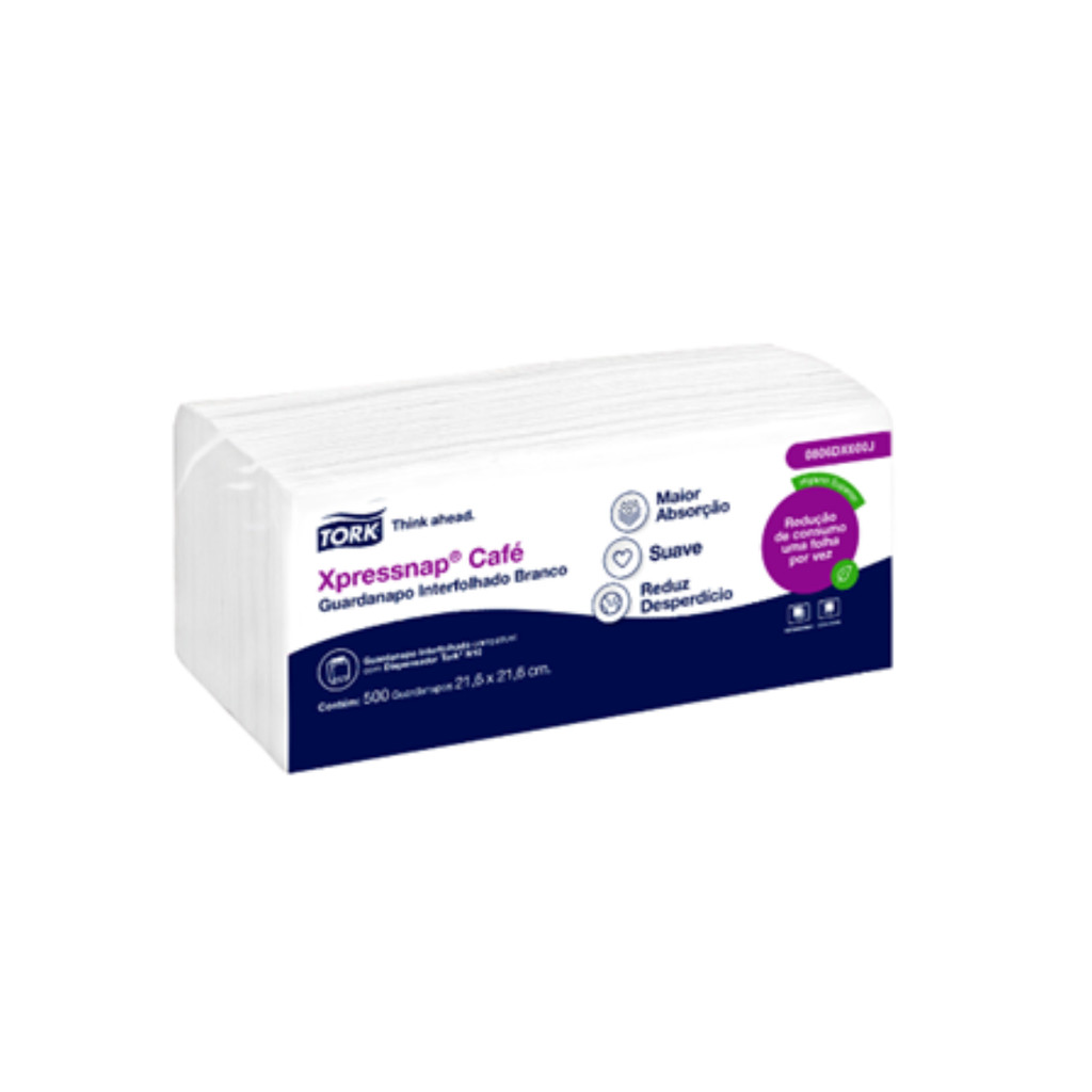 Guardanapo Pequeno Folha Simples Advanced Xpressnap com 500un Tork