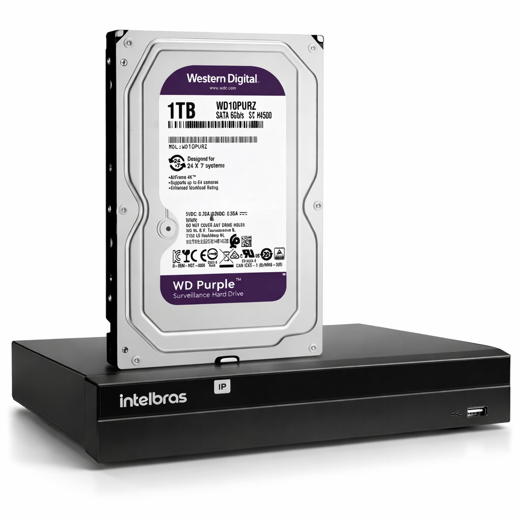 GRAVADOR DIGITAL VÍDEO IP NVD1404 04 CANAIS 13280 HD 1TB