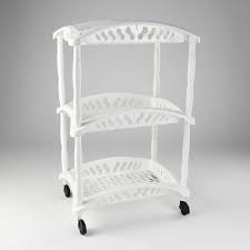 Carrinho Fruteira Rodinhas Branco Organizador Multiuso Cozinha Legumes Frutas Verduras Prateleira