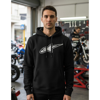 Moletom Canguru Alpinestars Flanelado Unissex Alta Qualidade Blusa de Frio Motocroos em Oferta na Shopee
