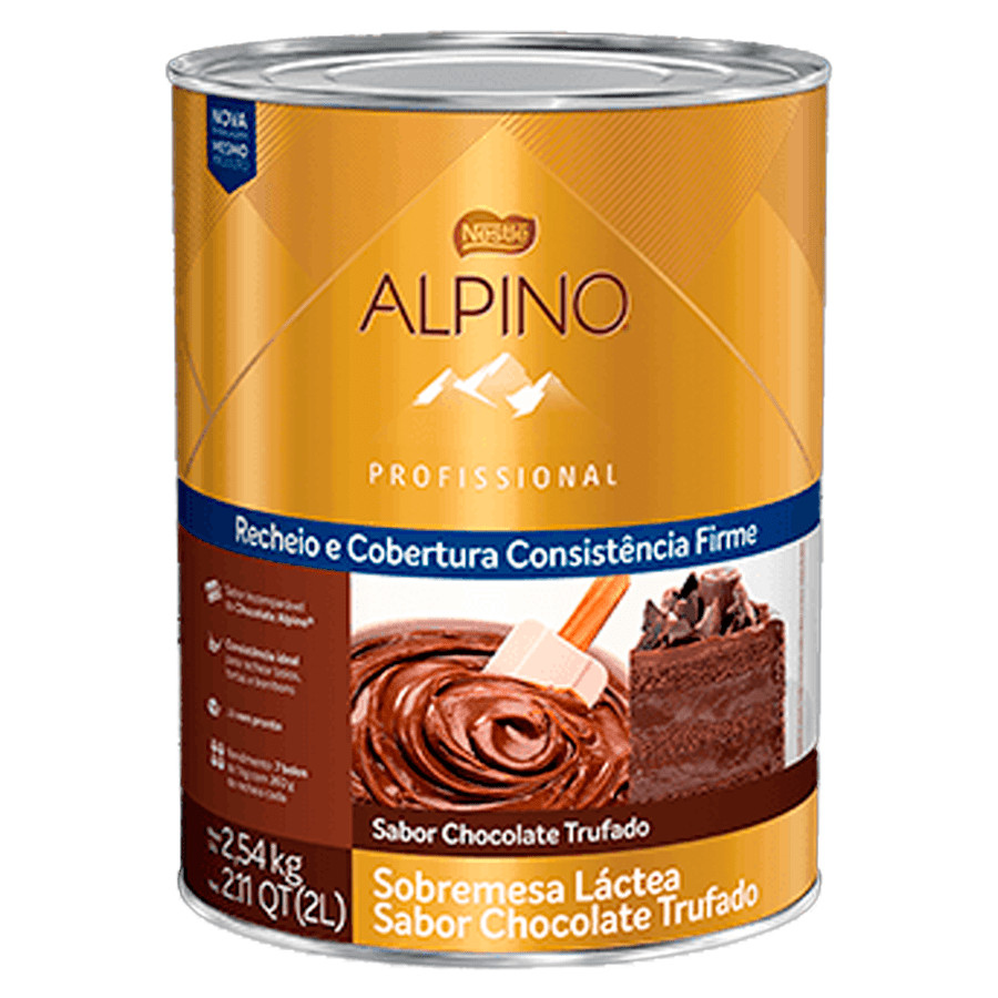Recheio Cobertura Chocolate Trufado Alpino 2,54kg Nestlé