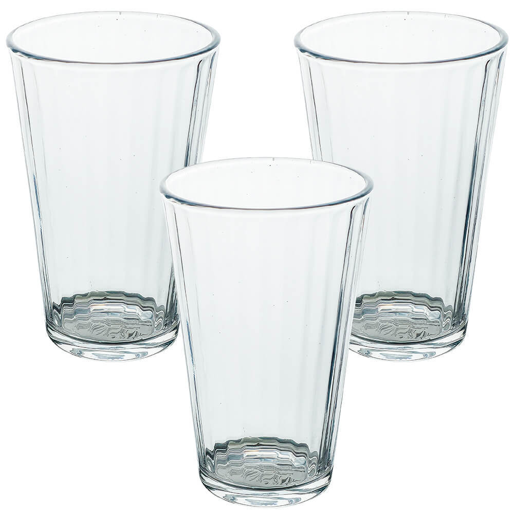 Jogo de Copos de Vidro Altos Long Drink 470ml 3 Peças - Seu Lar