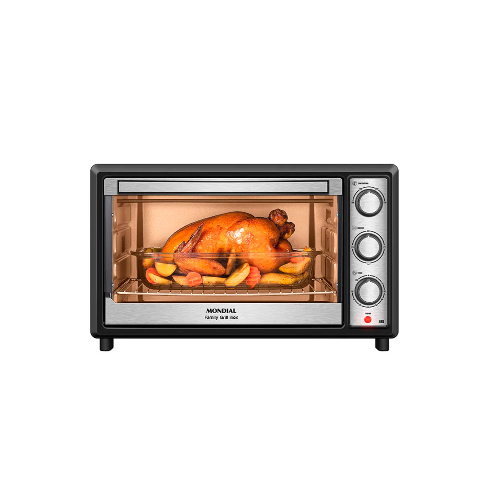 Forno Elétrico Mondial Family Grill 48l Inox 1800w 60hz Frn-48-bi 220v em Oferta na Shopee