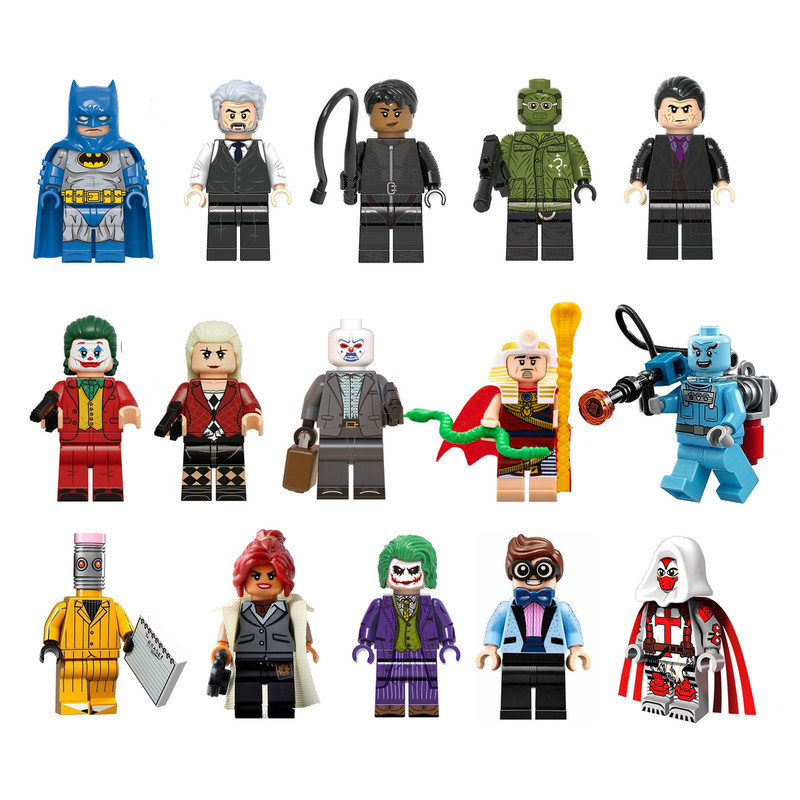 BONECO SUPER HEROI VILÃO HQ BLOCO DE MONTAR em Oferta na Shopee