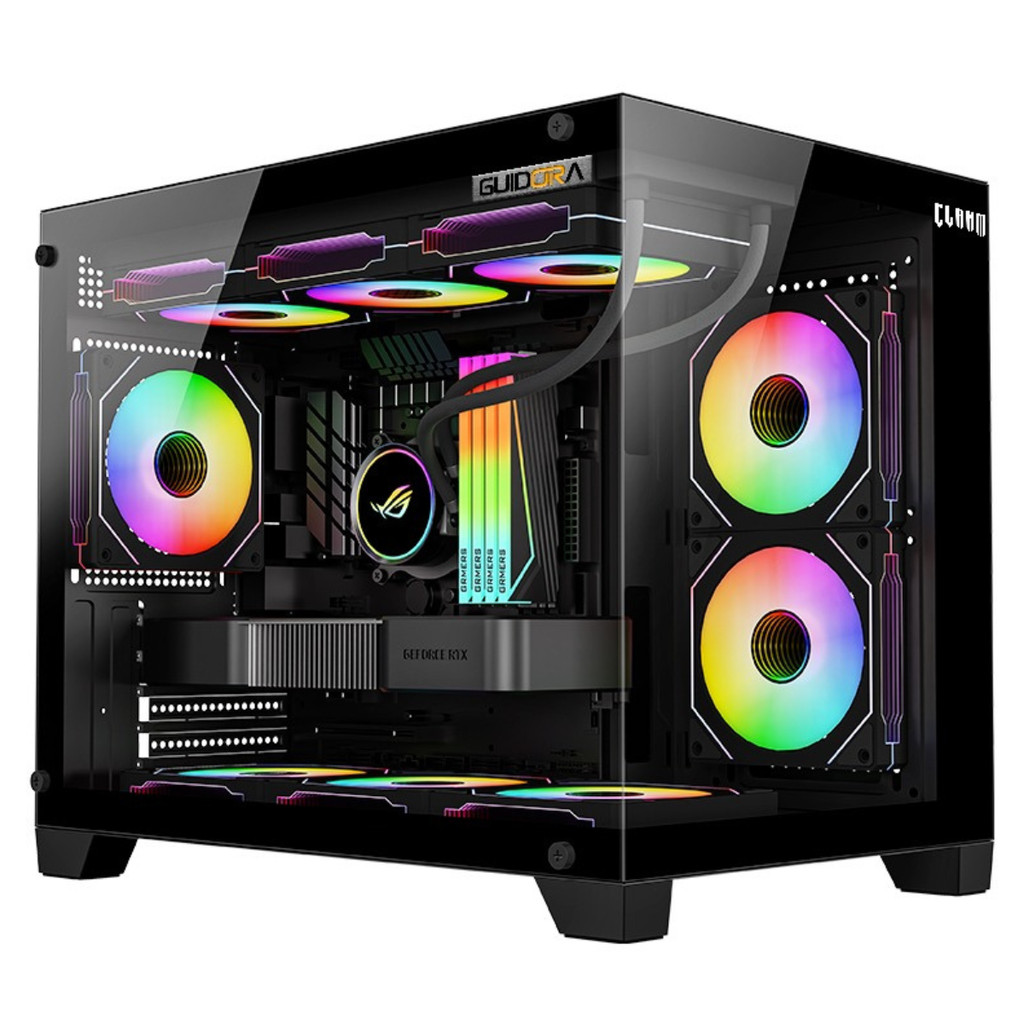 Gabinete Gamer Guidora Vidro Aquario Micro Atx Itx Clanm