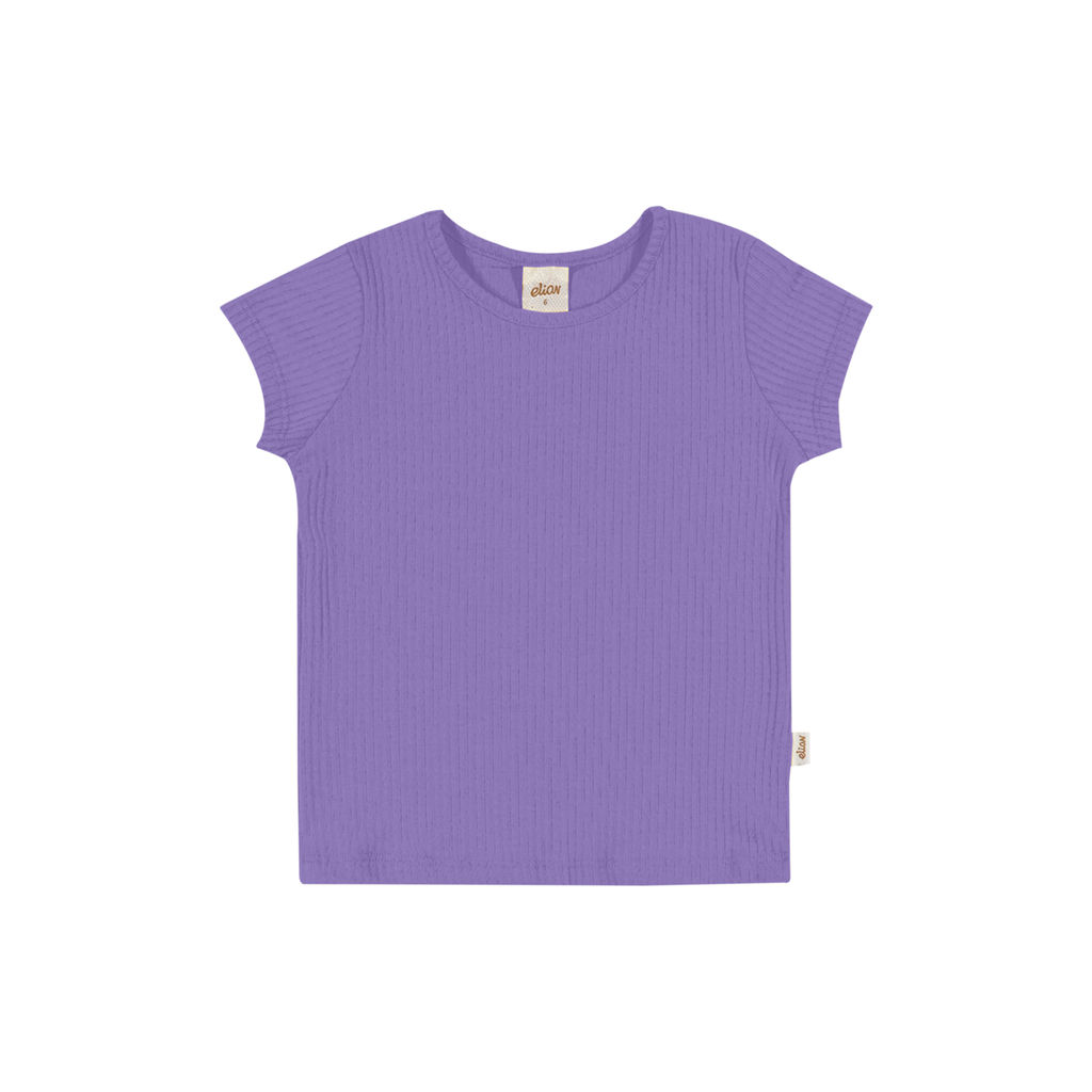 Blusa Infantil Menina Básica Elian Lilás em Oferta na Shopee