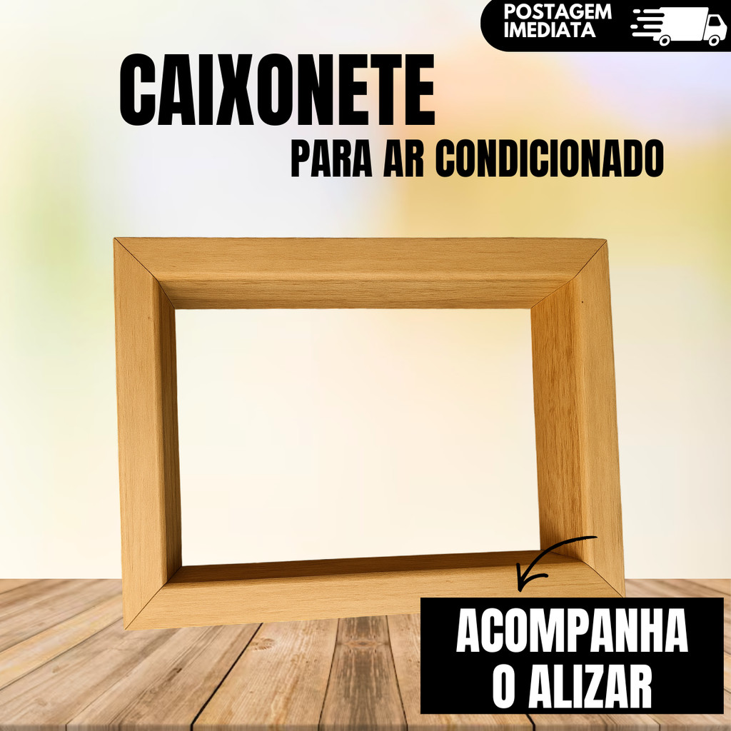 Caixa Ar Condicionado Caixonete Caixilho Madeira Janela 7.500/ 10000 Vedação em Oferta na Shopee