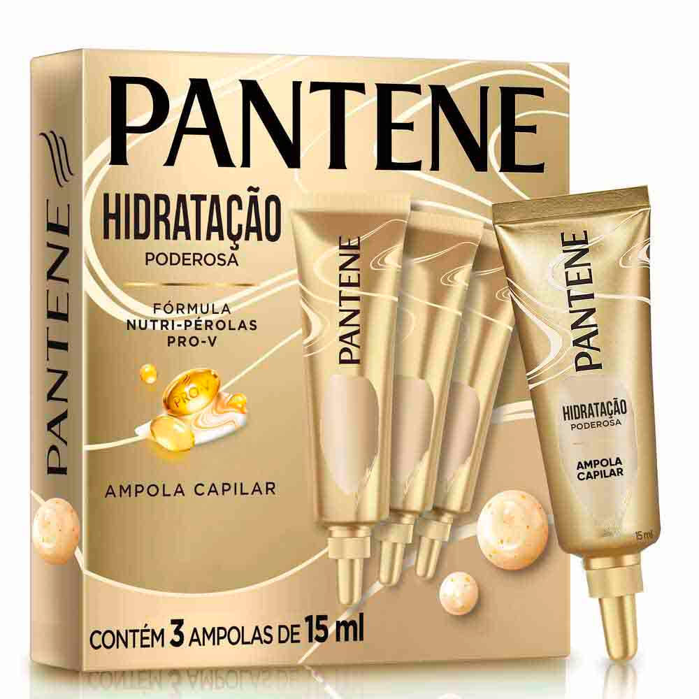 Kit Ampola Pantene Hidratação Poderosa 45ml em Oferta na Shopee