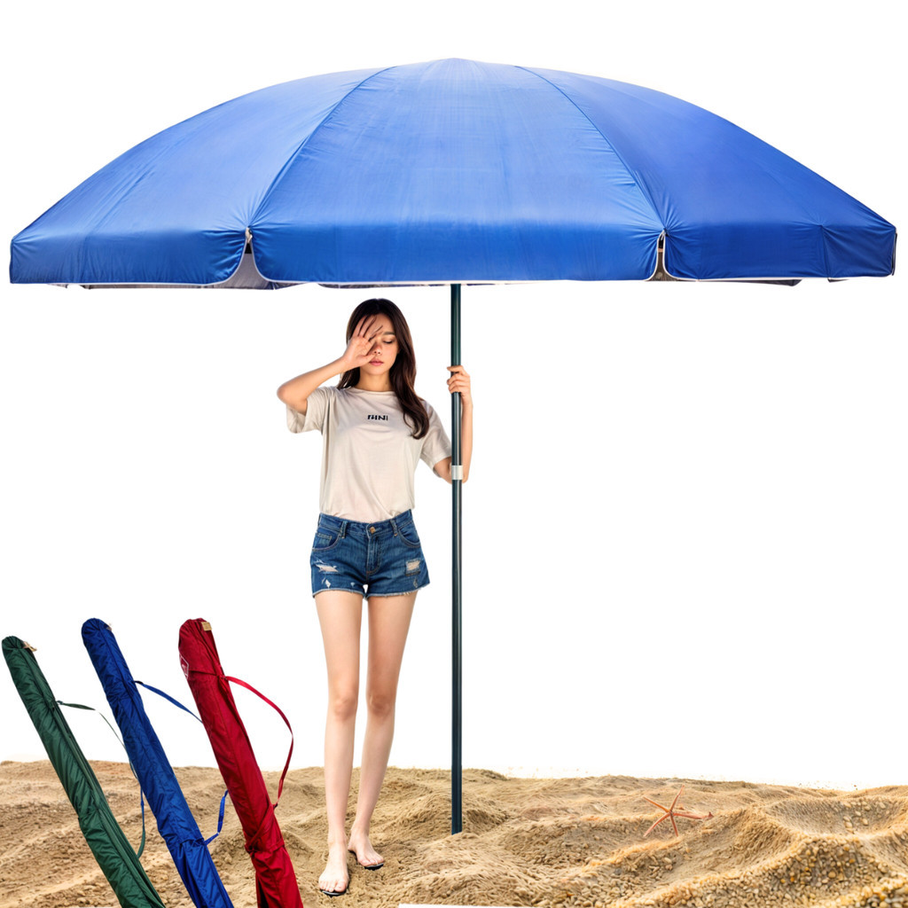 Guarda Sol Gigante 2,40m Uv Praia Piscina Respirável Verão