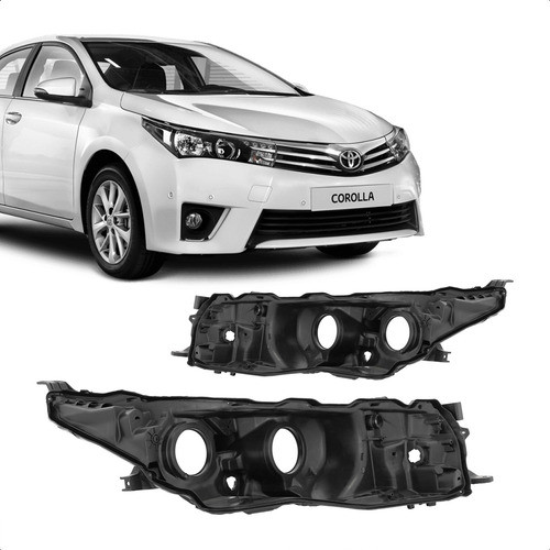 Carcaça Farol Corolla 2014 2015 2016 2017 Lado Esquerdo Esqu