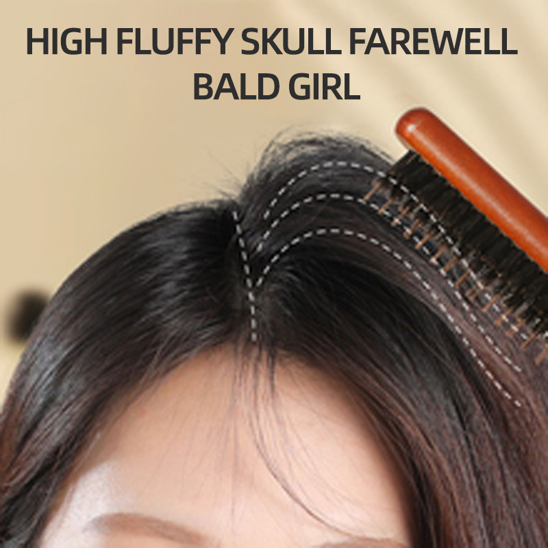 Escova De Cabelo De 3 Fileiras Maciça-Para Provocação De Cabeça De Óleo , Preparação De Barba E Limpeza No Pe em Oferta na Shopee