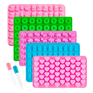 Kit 5 Forma Silicone Para Chocolate, Balas Goma E Gelatina em Oferta na Shopee