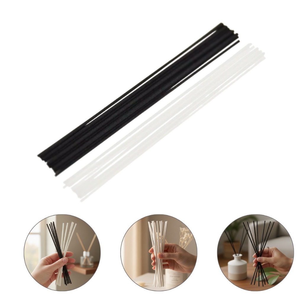 Kit Varetas de Algodão para Difusor de Ambiente Aromatizador Fibra de Algodão 25cmX4mm