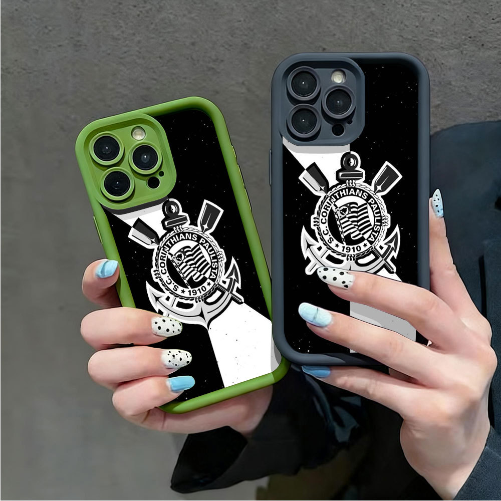 Capinha Capa iPhone Capinhas Diferentes Capinha iPhone Corinthians Escudo Para 17 16 15 14 13 12 11 Pro Max