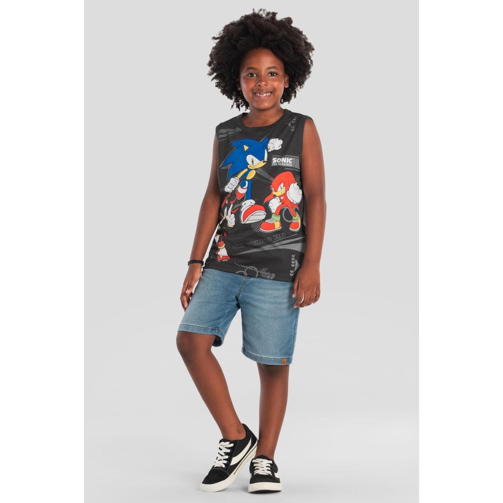 Regata infantil menino do Sonic Brandili