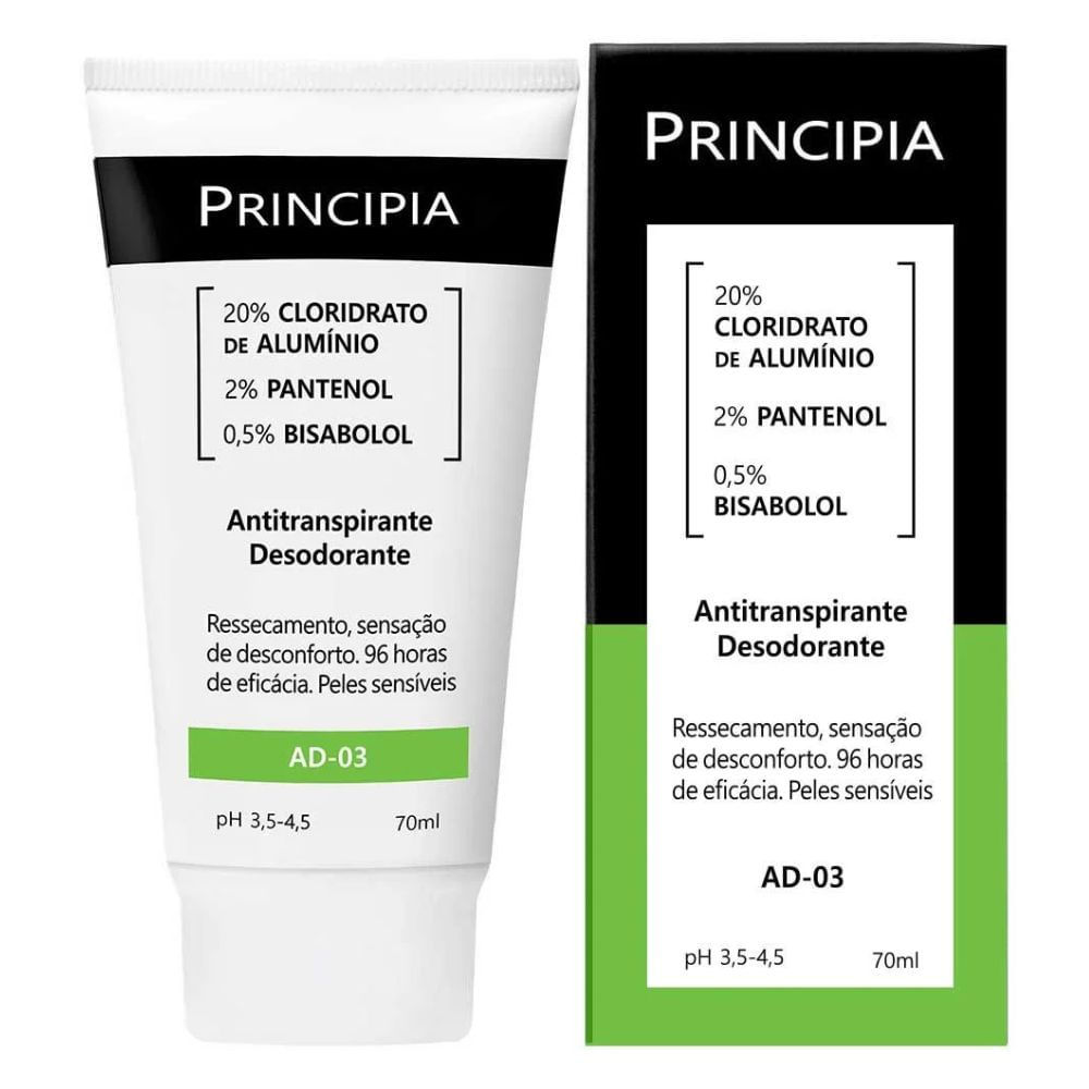 Desodorante Antitranspirante Principia AD-03 com 70ml em Oferta na Shopee