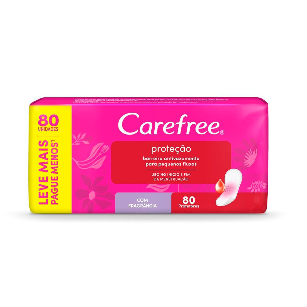 Protetor Diário Carefree Proteção com Perfume 80 Unidades Leve Mais Por Menos em Oferta na Shopee