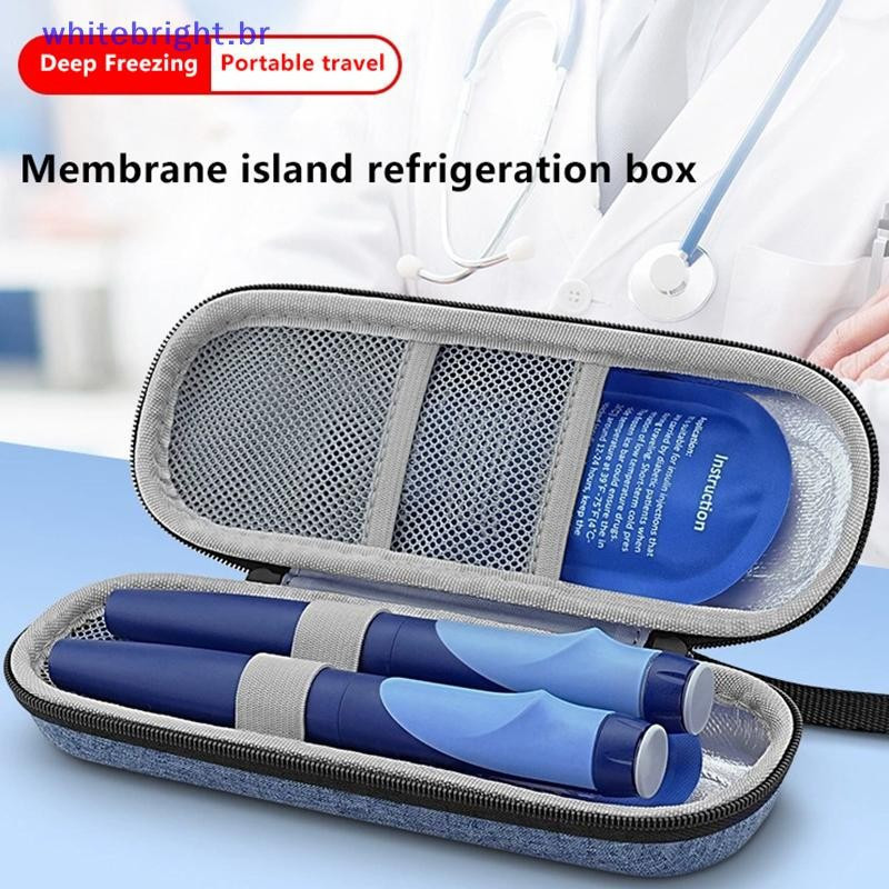 Bolsa Térmica Portátil para Insulina, Adequada para Pacientes Diabéticos, Grande Capacidade de Refrigeração, Caixa Térmi