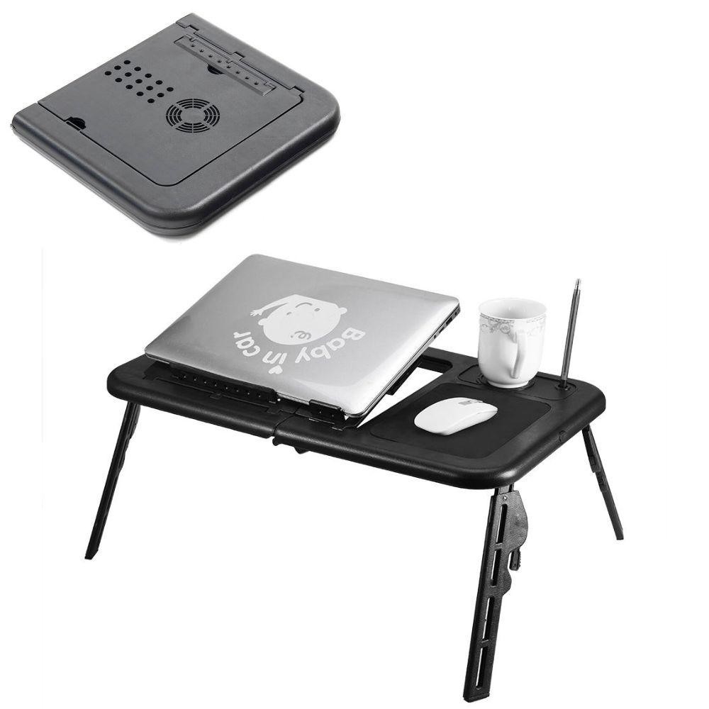 Mesa Notebook Apoio Refrigerador 2 Coolers Ventilador Touch Suporte Base Refrigerada Cama Sofa Ergonomica Dobravel