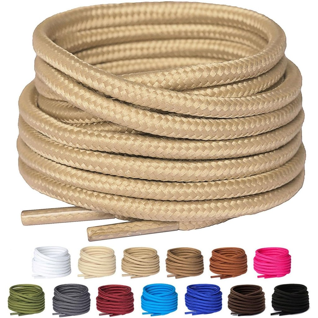 2 Pares De Cadarços Redondos Clássicos Para Tênis , Botas , Sapatos De Caminhada , Oxford Resistentes E Duráveis