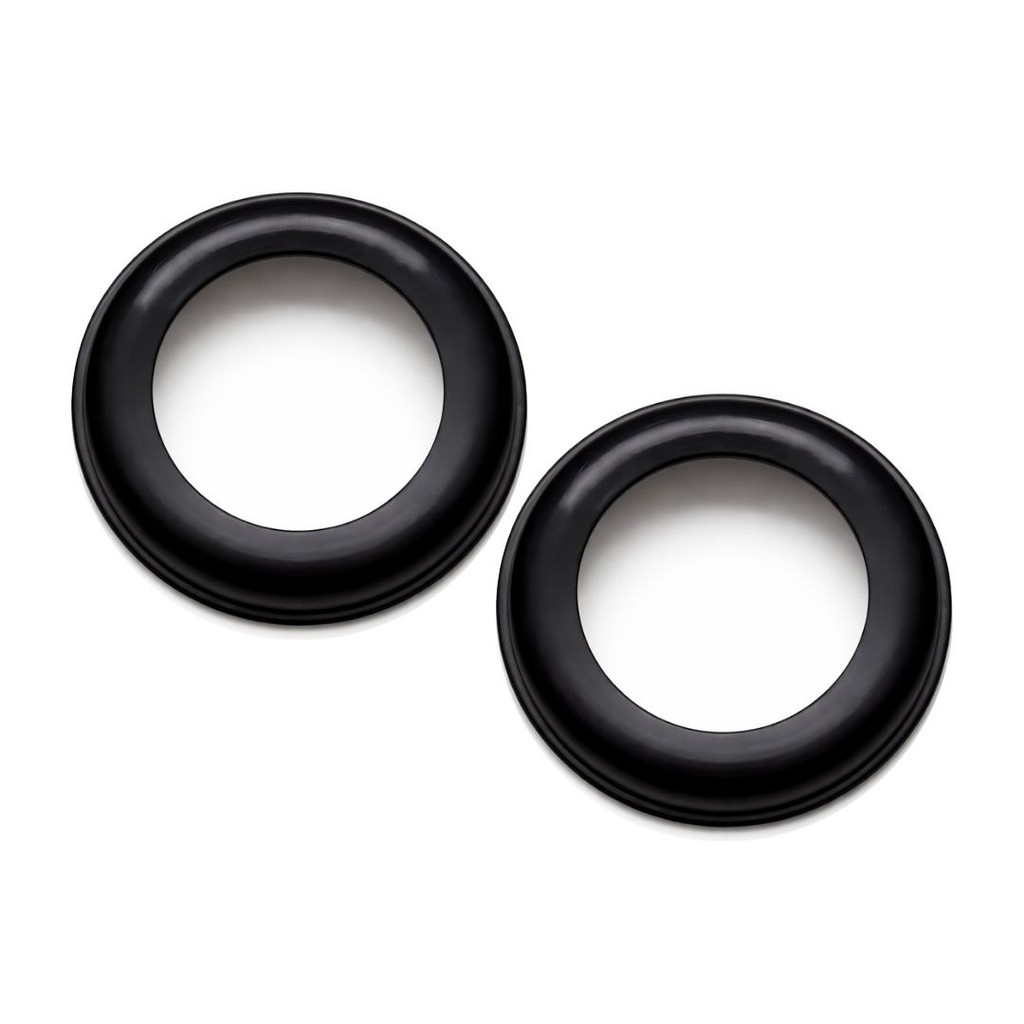 Canopla Nylon Acabamento Tubo Corrimão Guarda Corpo Redonda 50mm 2 Pol Preta KIT 2/UN