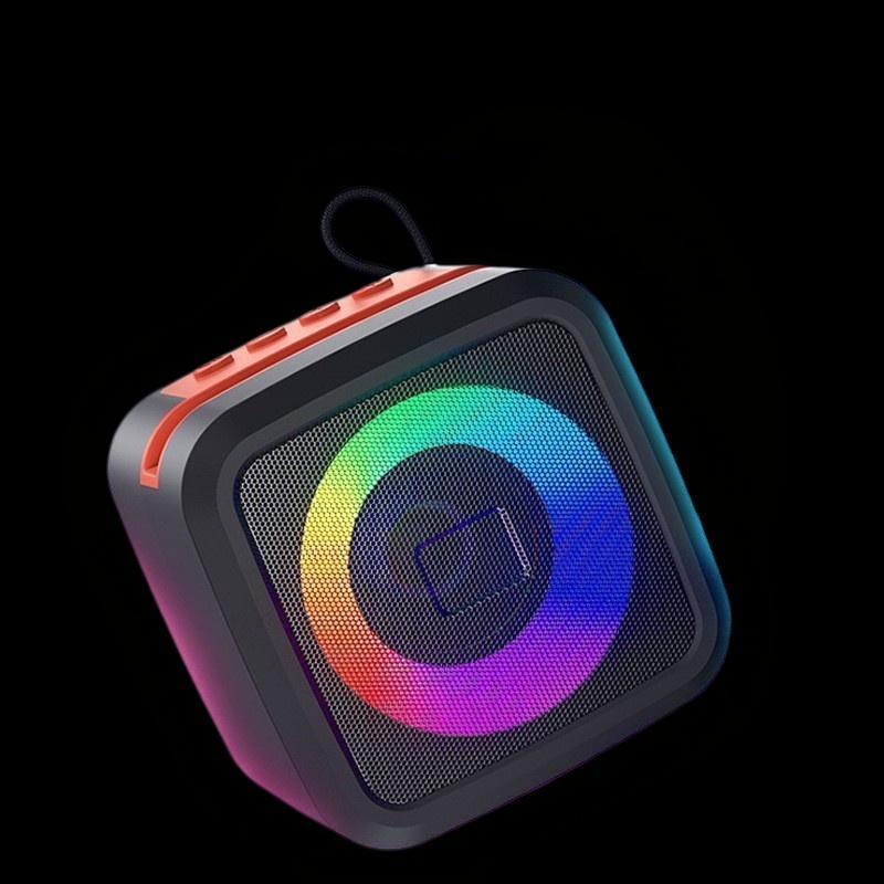 sweetmvzn Mini Alto-Falante Portátil Com Suporte Para Telefone , Luzes RGB , Super Bass E 10H De Reprodução Viagens BR